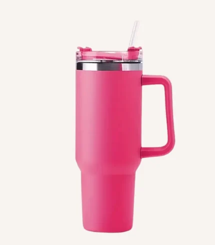 40oz Stainless Steel Insulated Tumbler with Lid & Straw.